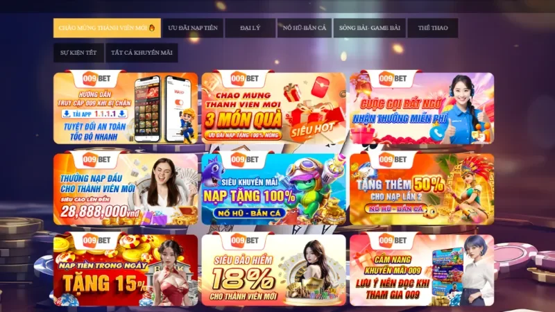 Sòng bạc trực tuyến Bắn cá 009 Casino cung cấp những trò chơi gì?